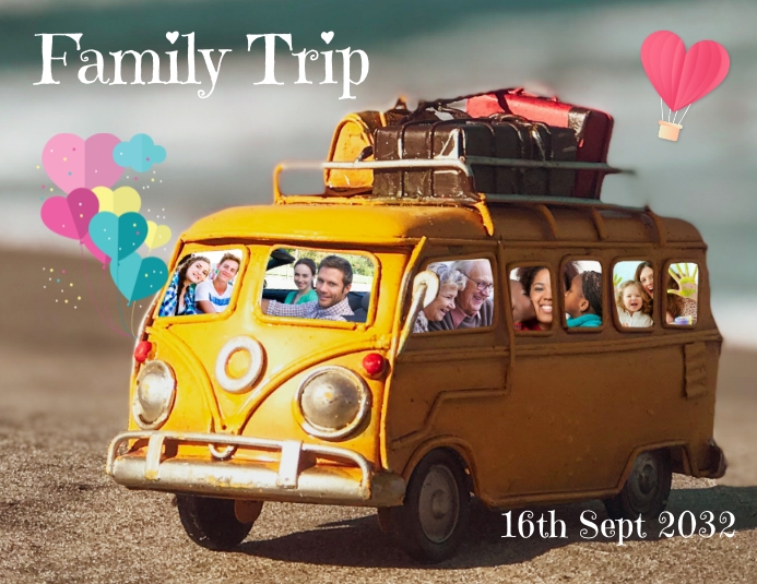 Volkswagen wagen taxi family collages (2) Ulotka (US Letter) template