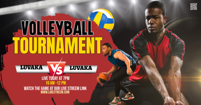 Volley Ball Championships Sports Facebook begivenhed cover template