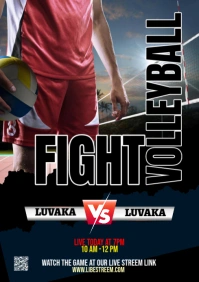 Volley Ball Championships Sports Flyer A1 template