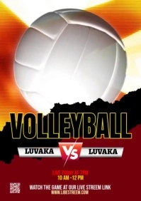 Volley Ball Championships Sports Flyer A3 template