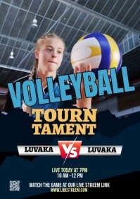 Volley Ball Championships Sports Flyer A5 template