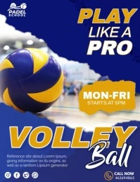 volley ball Flyer (format US Letter) template
