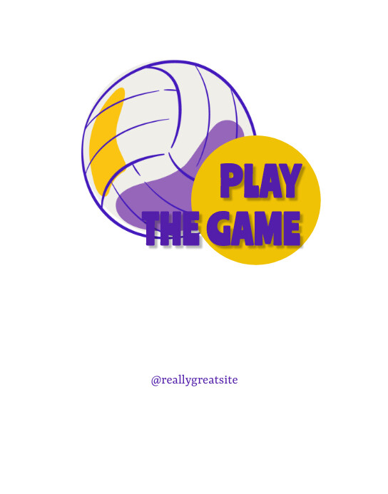 Volley ball Poster/Wallboard template