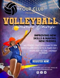 volley ball summer camp Flyer (US Letter) template