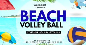volleyball, beach volleyball, summer Изображение, которым поделились на Facebook template