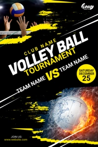 Volleyball Banner Cartel de 4 × 6 pulg. template
