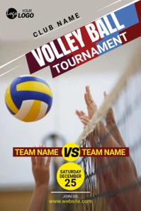 Volleyball Banner Bannière 4' × 6' template