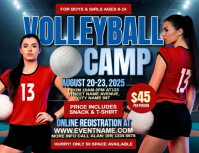 Volleyball Camp Flyer (US Letter) template