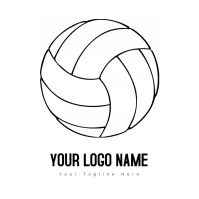 Volleyball Coloring Book Sport Logo template
