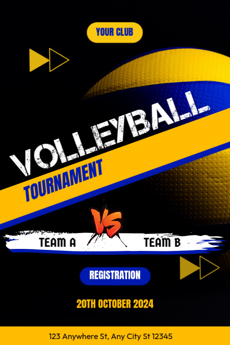 Volleyball Tournament Posters Template | PosterMyWall