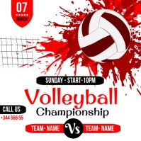 Volleyball Square (1:1) template