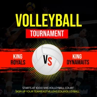 Volleyball Quadrato (1:1) template