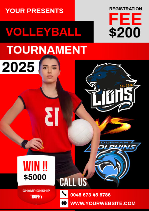 Volleyball Template PosterMyWall