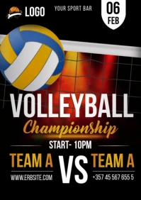 Volleyball A4 template