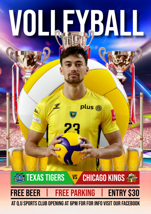 Volleyball Template PosterMyWall