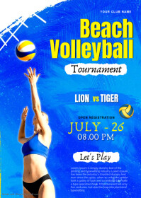 VOLLEYBALL Template PosterMyWall