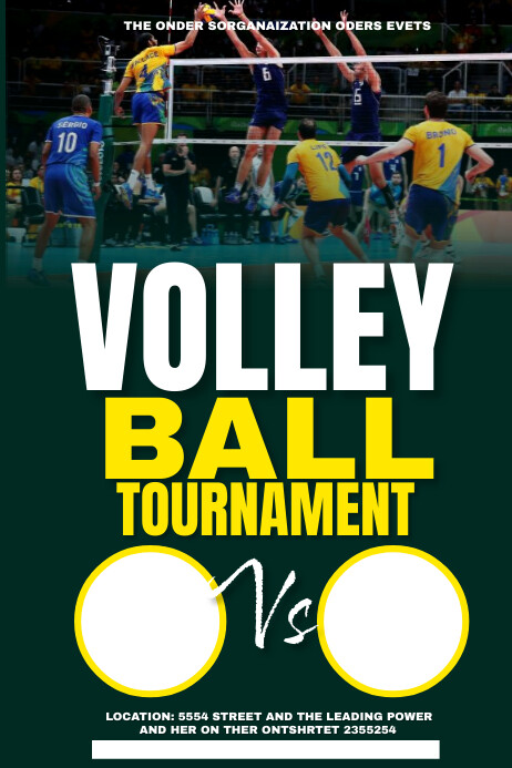Volleyball Template PosterMyWall