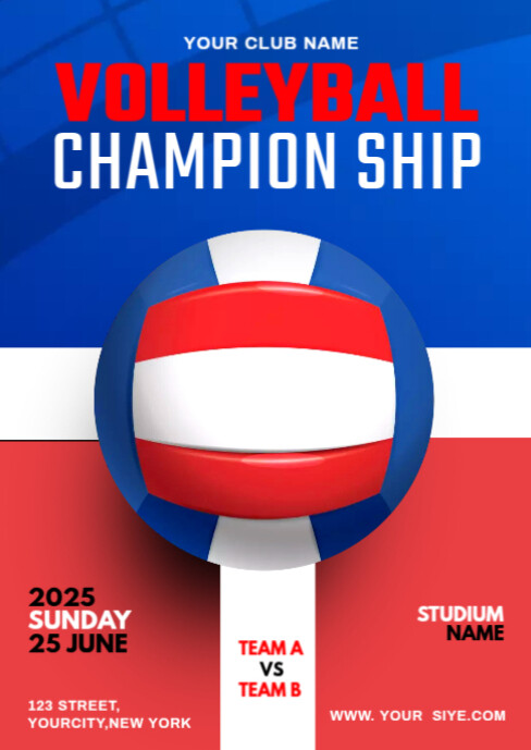 VOLLEYBALL Template PosterMyWall