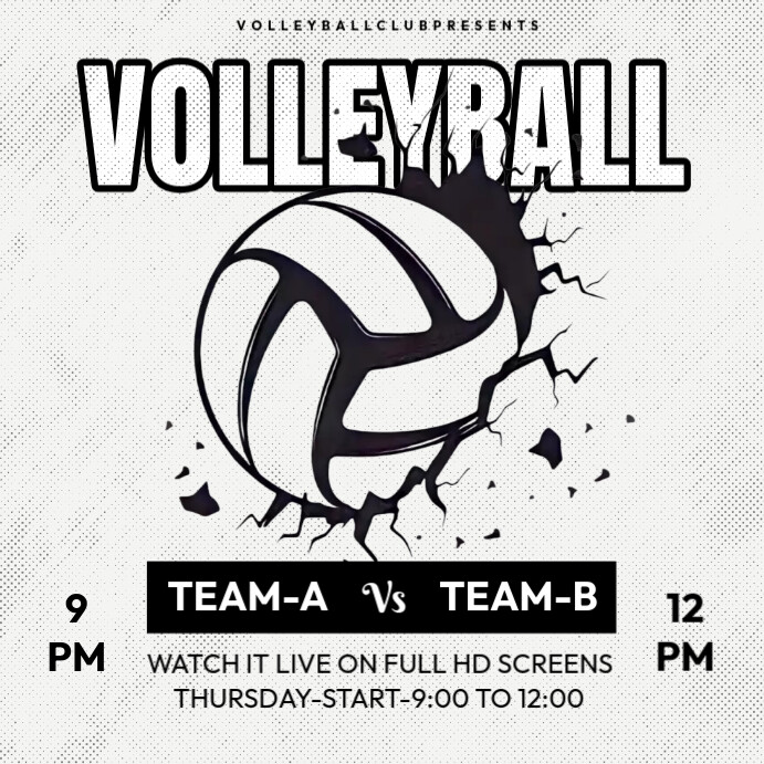 Volleyball Template PosterMyWall