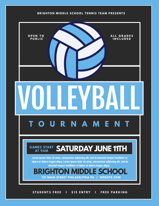 Free Volleyball Flyer Templates Printable Free Volleyball Flyer Templates Printable