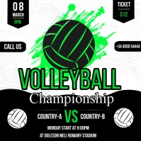 Volleyball Square (1:1) template