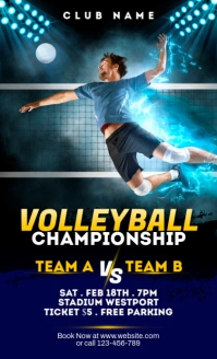 Volleyball Flyer Oficio US template