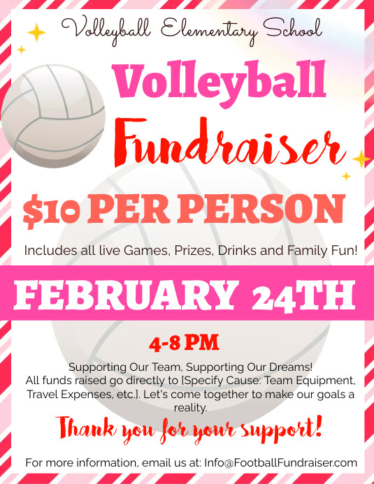 Volleyball Fundraiser Flyer Template