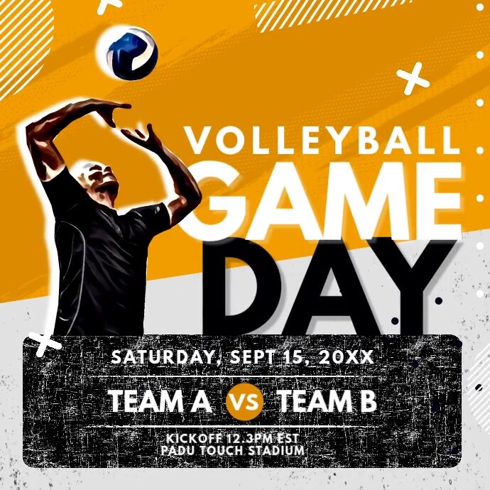 Copy of Volleyball Game Day Poster Social Media PosterMyWall