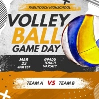 Volleyball game day social media template Instagram Post