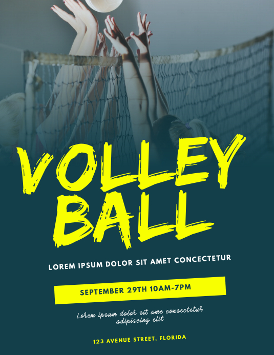 Volleyball Game Flyer Template PosterMyWall