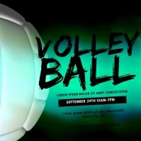 Volleyball Game Video Design Template Квадрат (1 : 1)