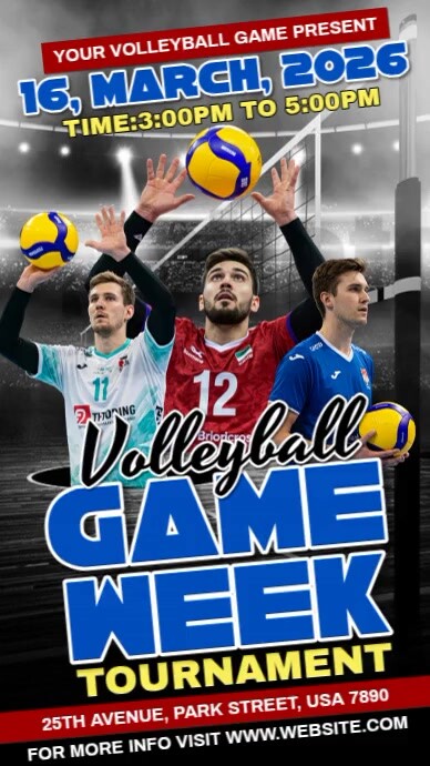 Volleyball Game Week Instagram Reel template