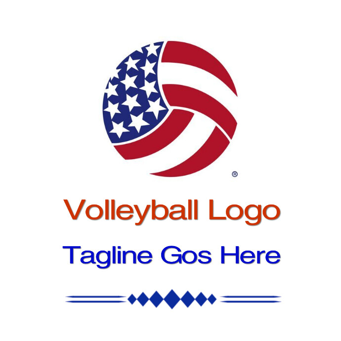 Volleyball logo template