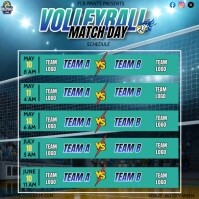 Volleyball Match Day Instagram-opslag template