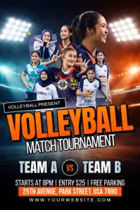 Volleyball Match Plakat template