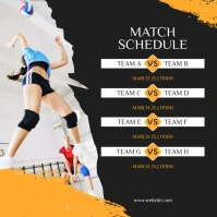 volleyball match schedule Vierkant (1:1) template