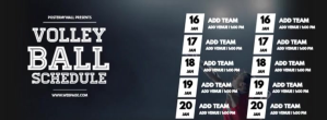 Volleyball Monthly Schedule Video Template Facebook Cover Photo