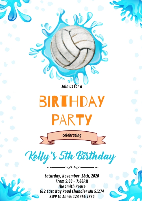 Striscione Compleanno Tema Pallavolo - Decorazione Feste Con Banner, Nastri E Spilla - Foto 9