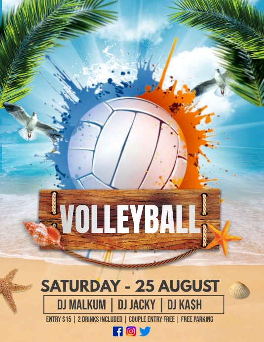 Volleyball Poster Template PosterMyWall