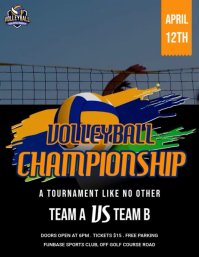 Volleyball poster Volante (Carta US) template