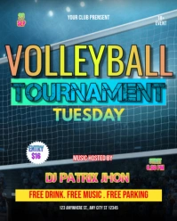 Volleyball poster Instagram Portrait template