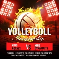 Volleyball Poster Сообщение Instagram template