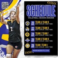 Volleyball Schedule Ads Instagram-opslag template