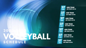 Volleyball Schedule Template Digital Display (16:9)