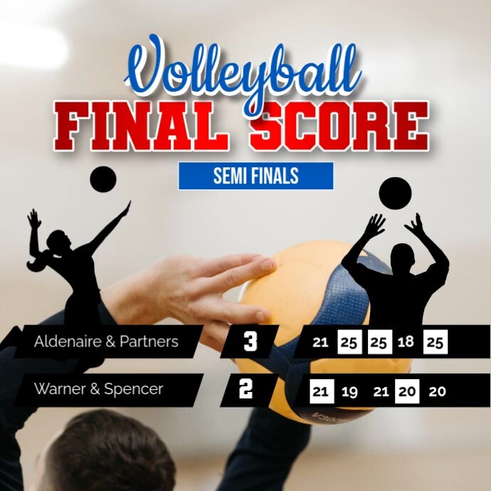 Volleyball Score Update Template | PosterMyWall