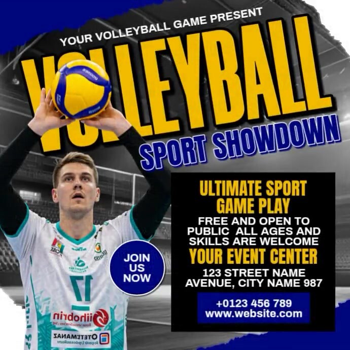 Volleyball Showdown Template | PosterMyWall