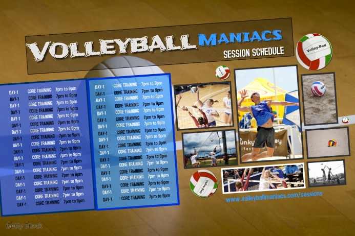 Volleyball Sports Team Schedule Template PosterMyWall Volleyball Sports Team Schedule Template PosterMyWall