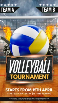 volleyball template, sports, volleyball flyer Instagram Story