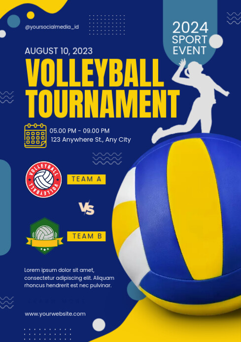 Volleyball Template PosterMyWall