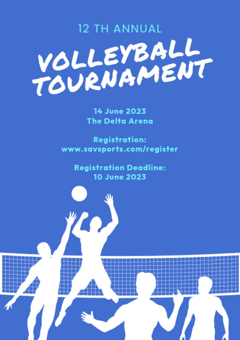 Volleyball Template PosterMyWall